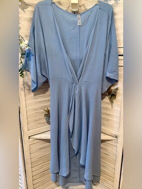 Raisins Curve Paraiso Dress Cover Up Blue 3X Twist Front Swim Beach NWT